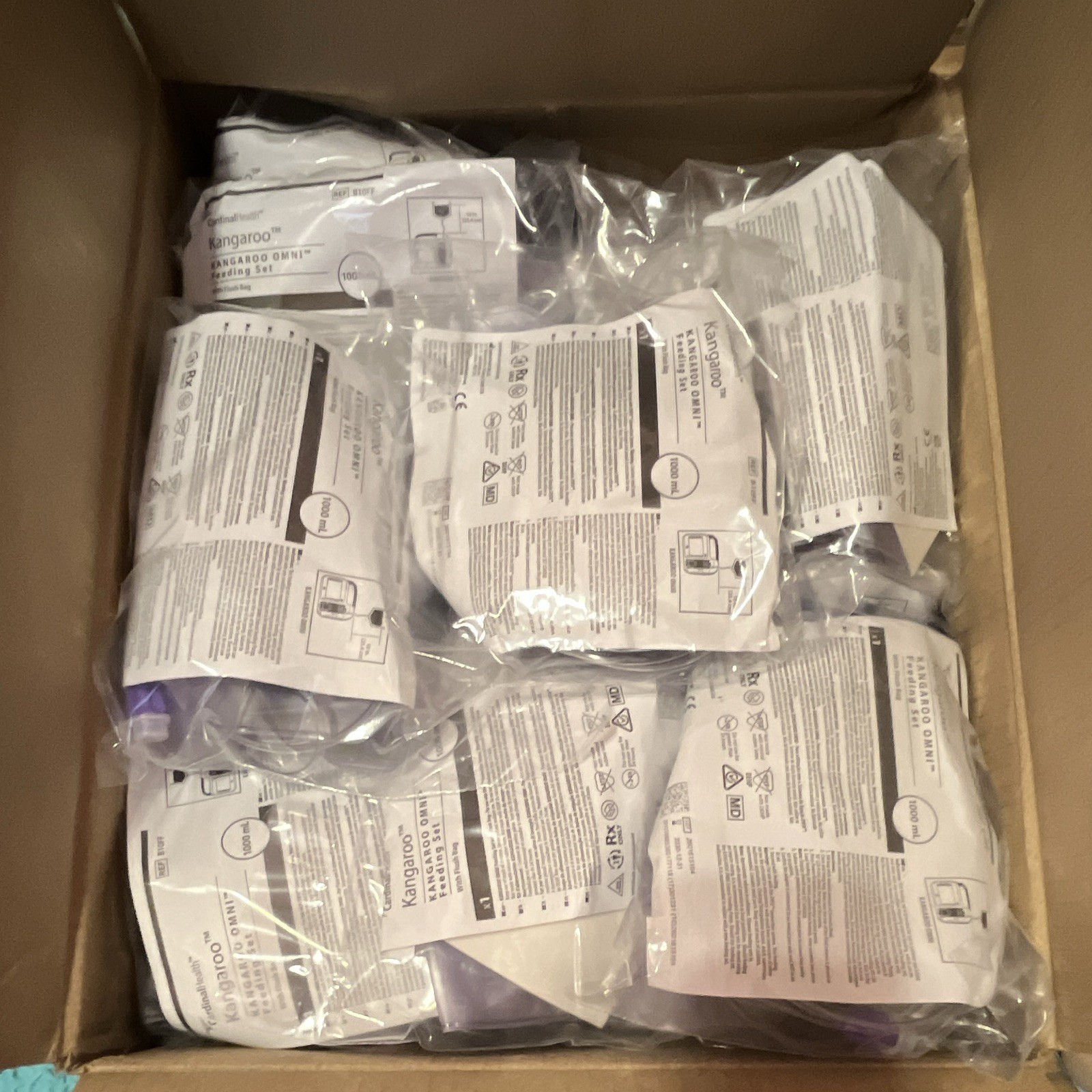 Cardinal Health Kangaroo OMNI Feeding Set (31 bags)1000 mL Flush Bag 2030-12-318