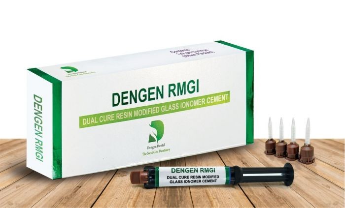 Dental RMGI Dual Cure Resin Modified Glass Ionomer Luting Cement 9gm Syr