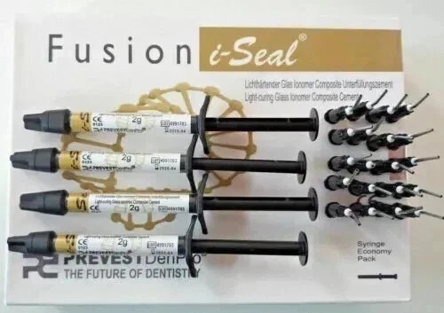 PREVEST DENPRO FUSION I-SEAL LIGHT CURING GIC DENTAL CEMENT LINER FREE SHIP..