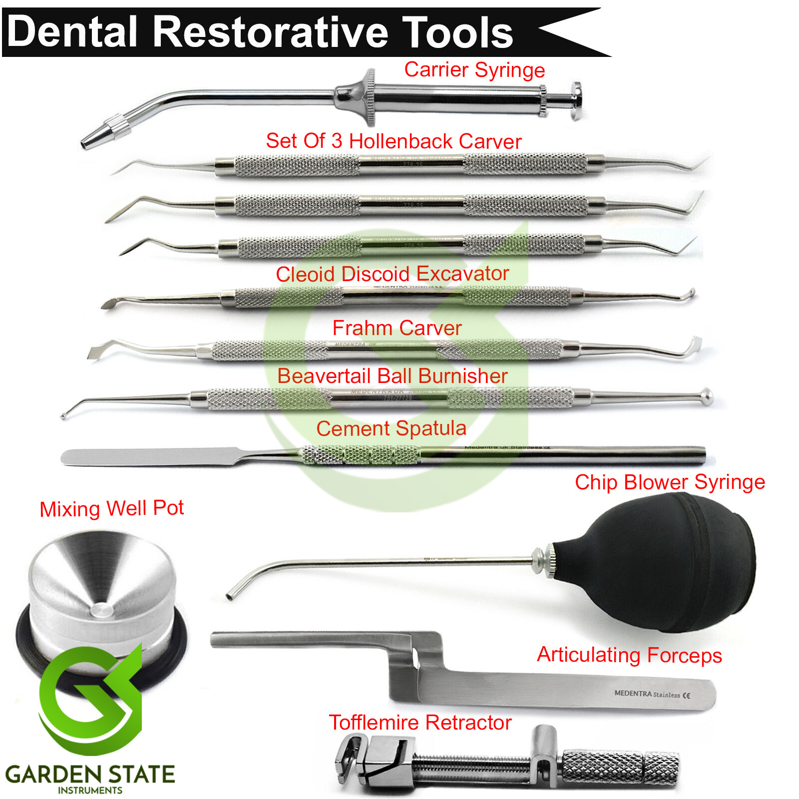 Dental Carvers Wax Carving Amalgam Restorative Composite Filling Contouring Tool