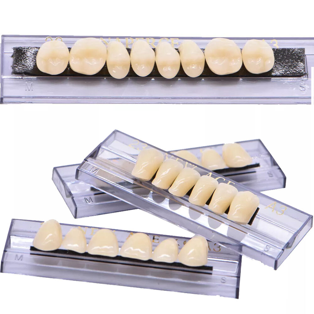 168Pcs Dental Acrylic Resin Denture 23# Shade A3 Full Upper Lower False Teeth US