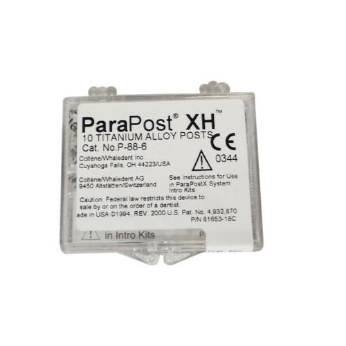 Coltene Whaledent P88-6 ParaPost XH Titanium Alloy Posts 0.060″ Black 10/Pk
