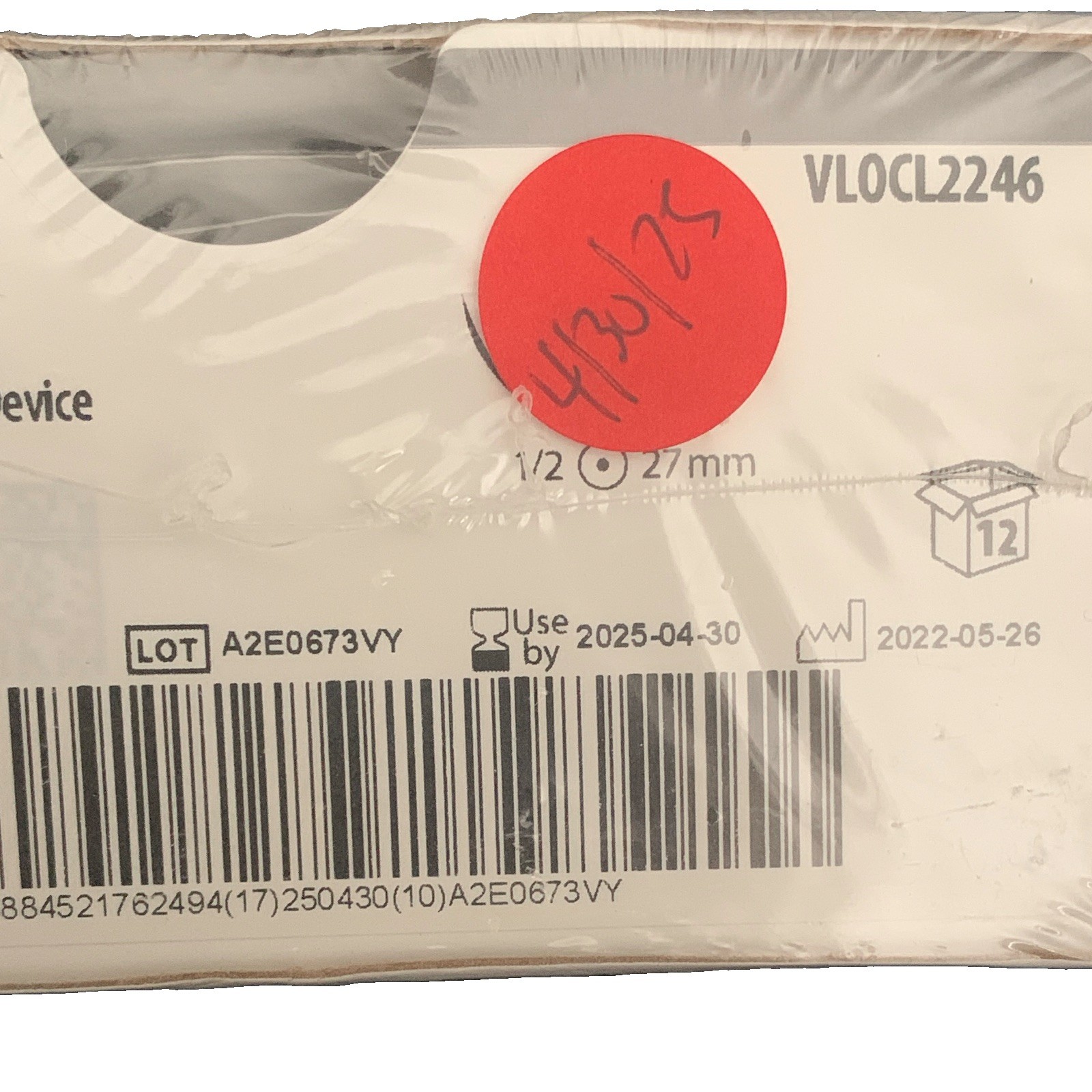 Covidien V-Loc 180 Absorbable Wound Closure Device 3.5 9in Green VLOCL2246