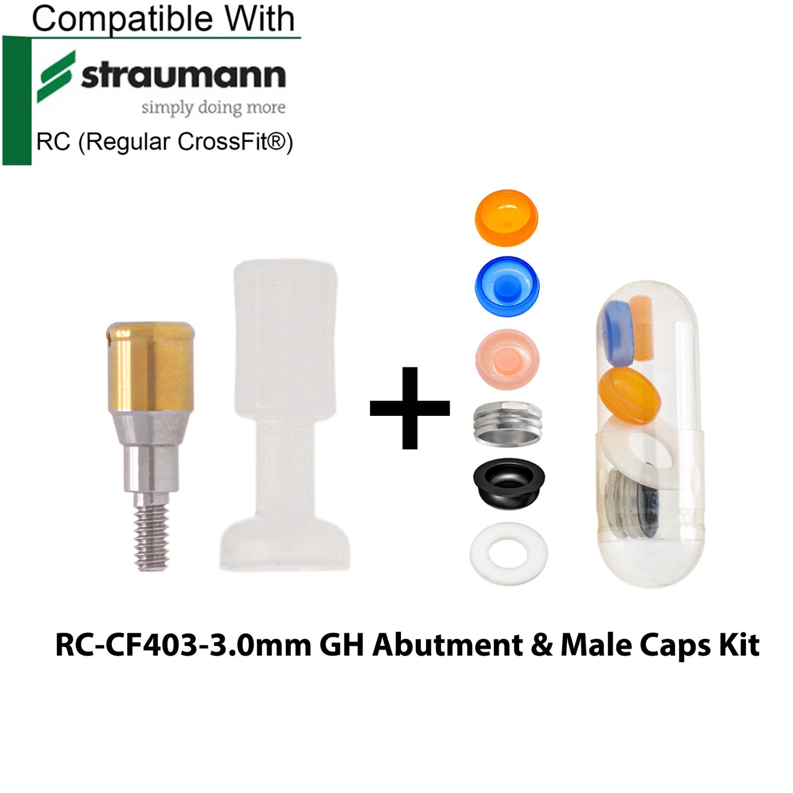Dental Overdenture Locator Abutment 1-5.0mm GH Fits ITI Straumann NC/RC Implants
