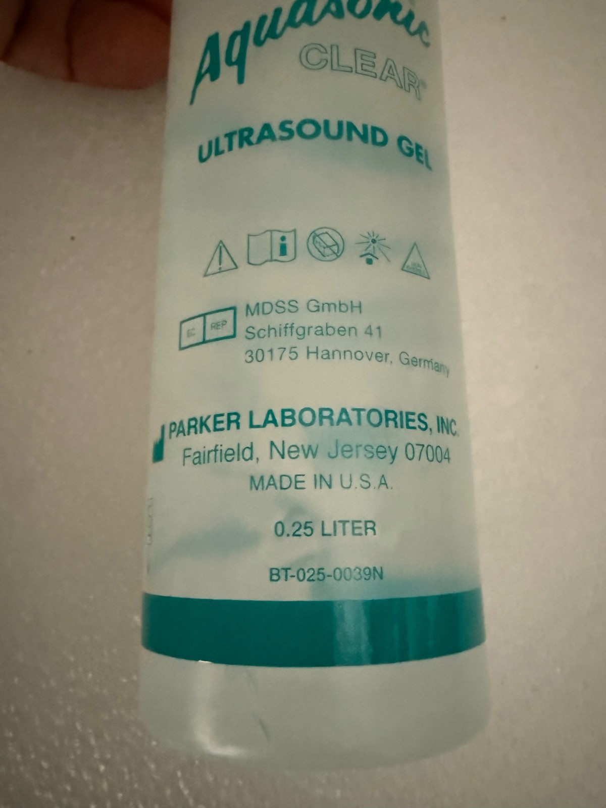 LOT (3) Parker Aquasonic CLEAR Ultrasound Gel 0.25L 8.5oz Ref 03-08