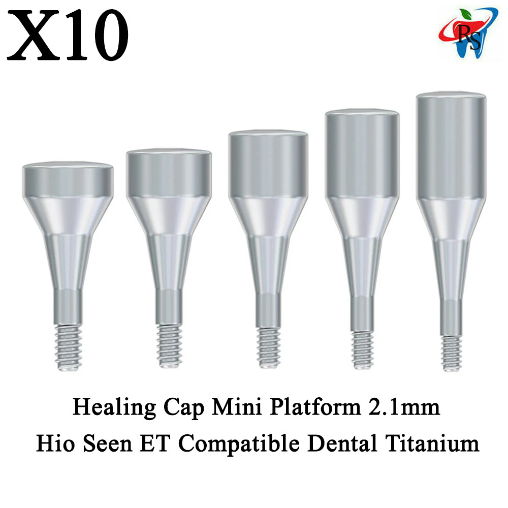10pcs Healing Cap Mini Platform 2.1mm Hio Seen ET Compatible Dental Titanium