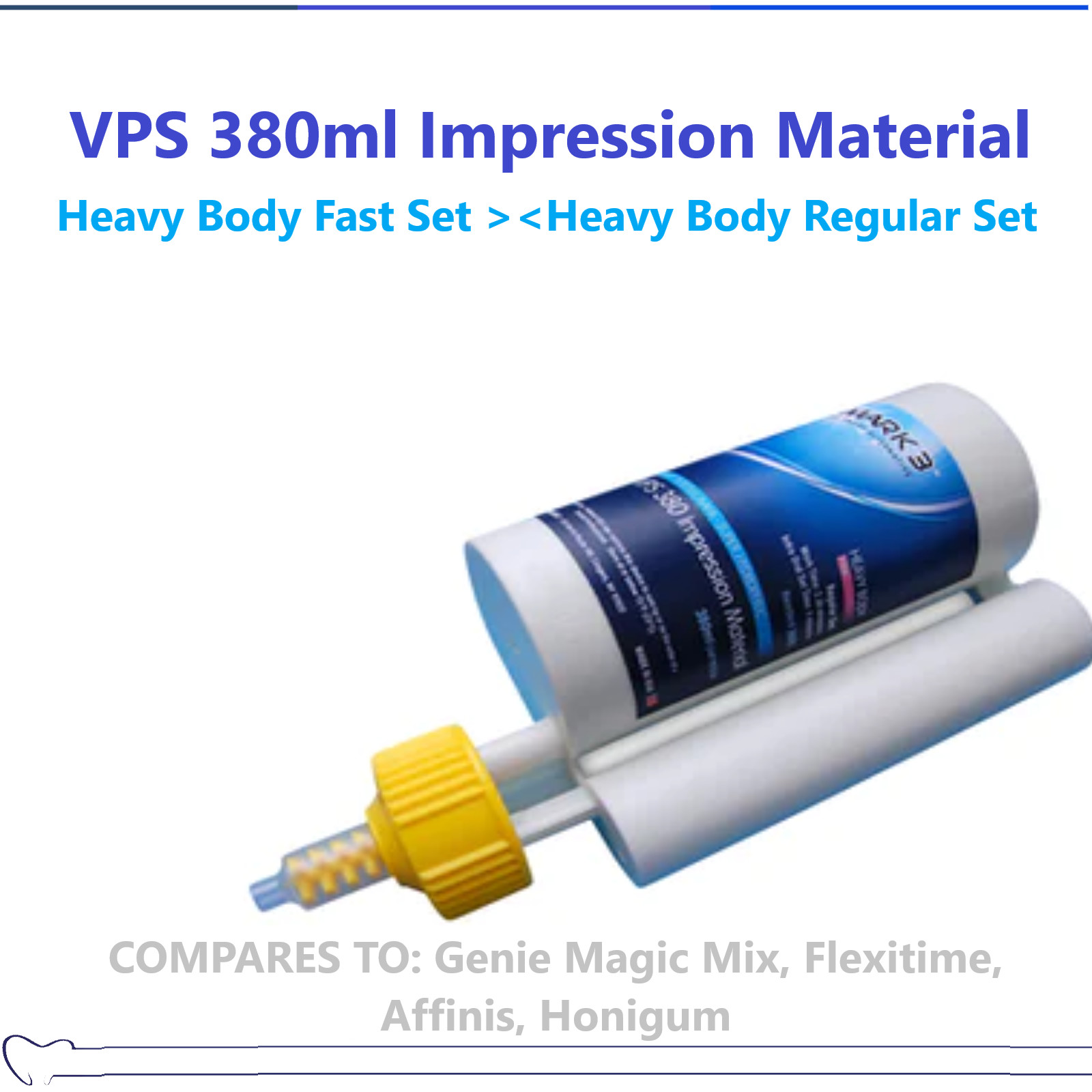 Dental HEAVY BODY FAST SET VPS Impression Material VIrtual 380 ml Refill Kit