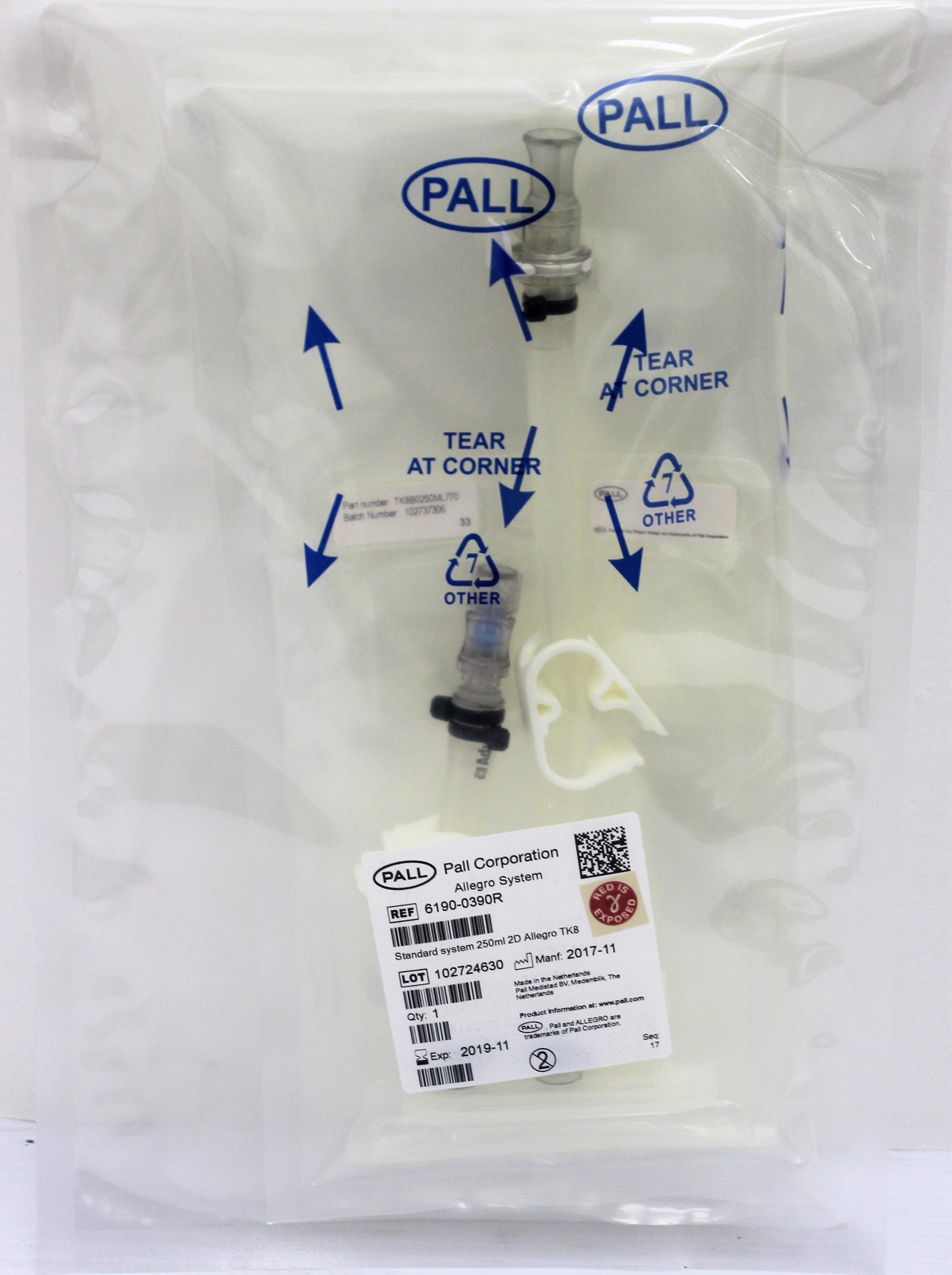 Pall Lot: 6190-0390R Standard System 2D 250mL Biocontainer Medical (3364522)