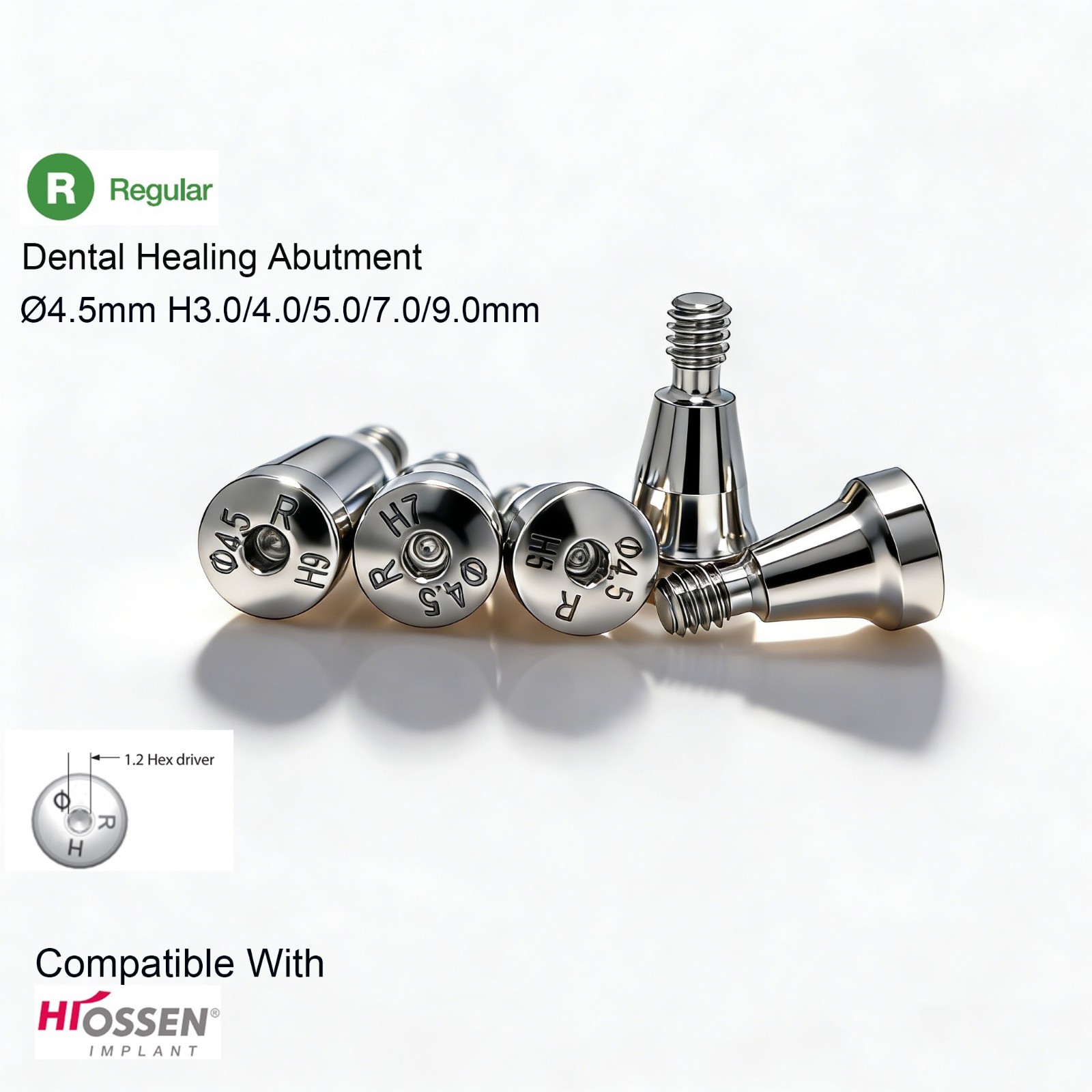 Titanium Osstem Hiossen Healing Abutment Cover Screw fits Mini & Regular Implant