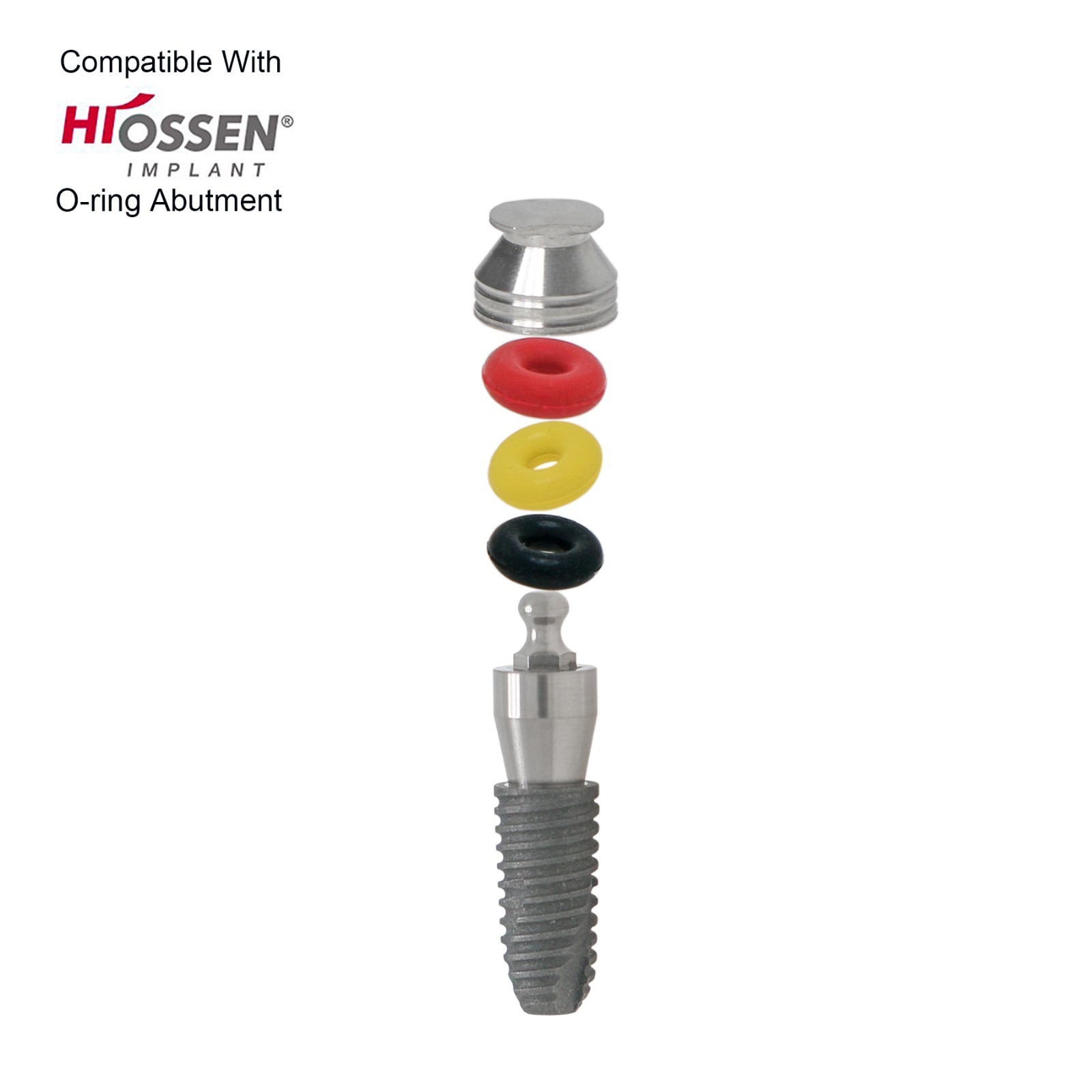 US Dental O-Ring Retention Caps For Hiossen/Osstem Ball Attachment Abutments