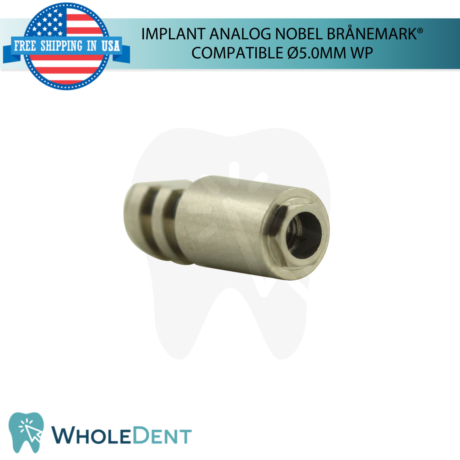 Dental Fixture Analog WP Nobel Brånemark® Compatible Ø5.0mm External Hex