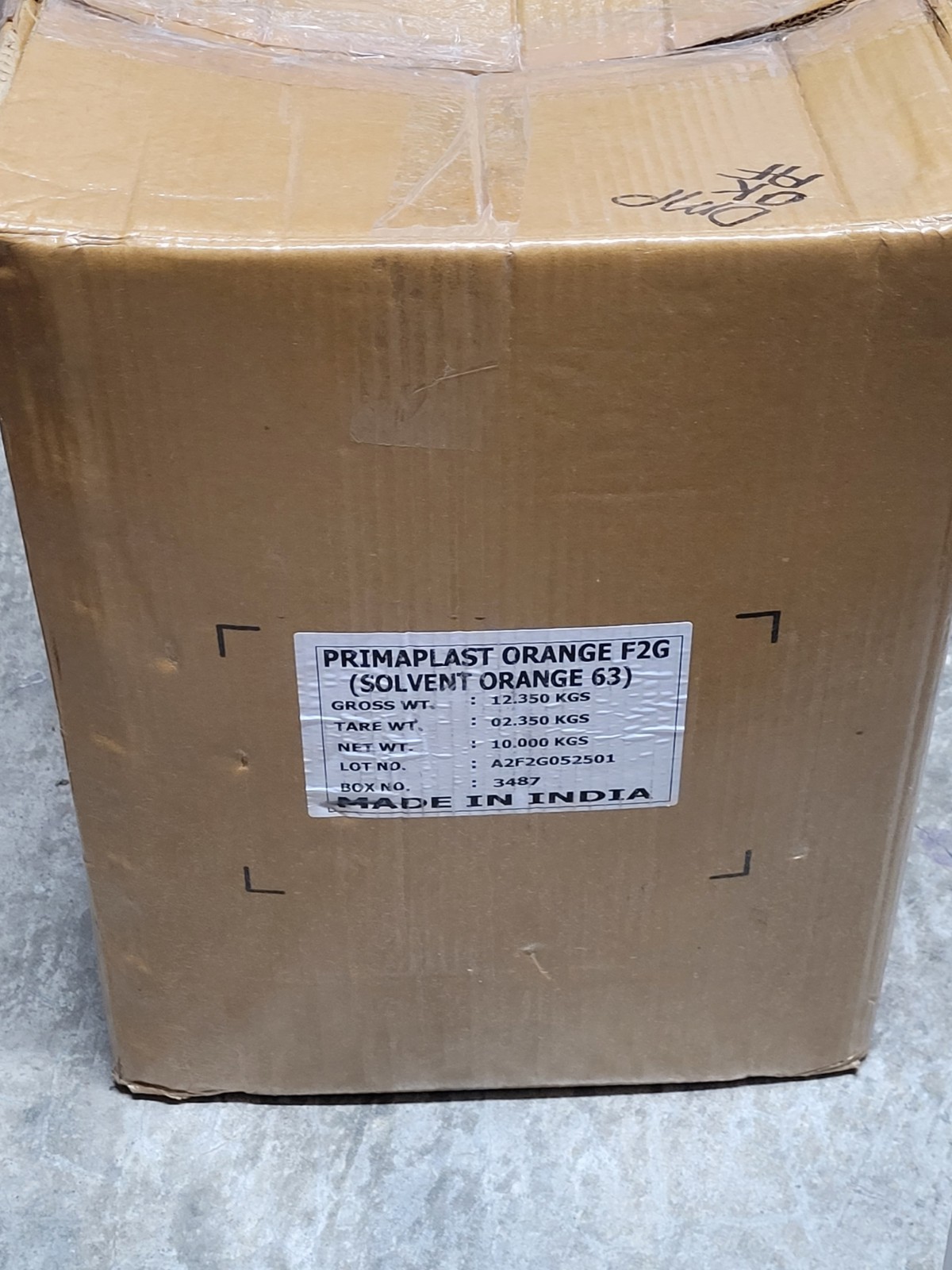 10 Kgs Solvent Orange 63 PRIMAPLAST ORANGE F2G INDIA