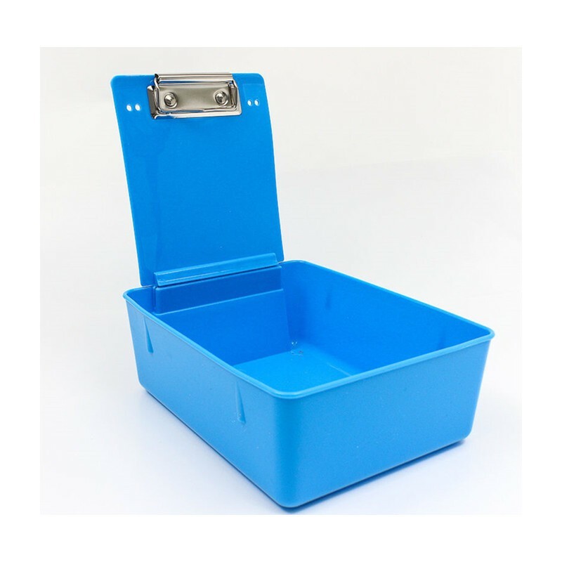 Dental Stainless-Steel Lab Plastic Pan Working Case For Dentist Supply With Clip