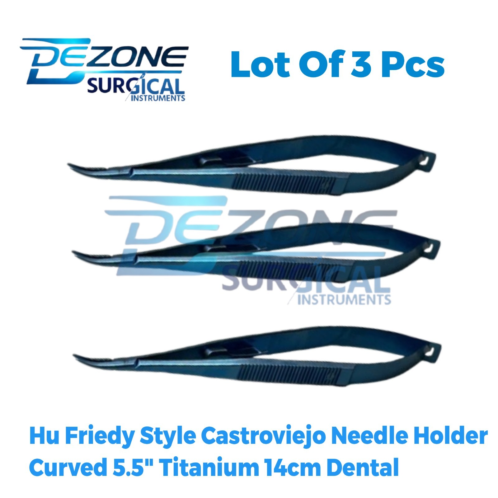 Hu Friedy Style Castroviejo Needle Holder Curved 5.5″ Titanium 14cm Dental