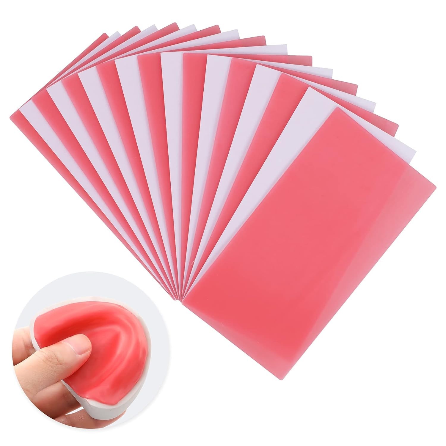 20PCS Dental Wax Sheets for Modeling and Denture Applications – Odorless