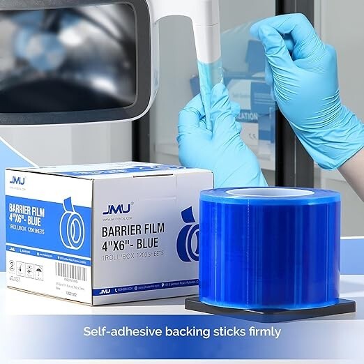 8 Rolls Dental Medical Barrier Film Tape Adhesive Roll 1200 Sheets 4″ x 6″