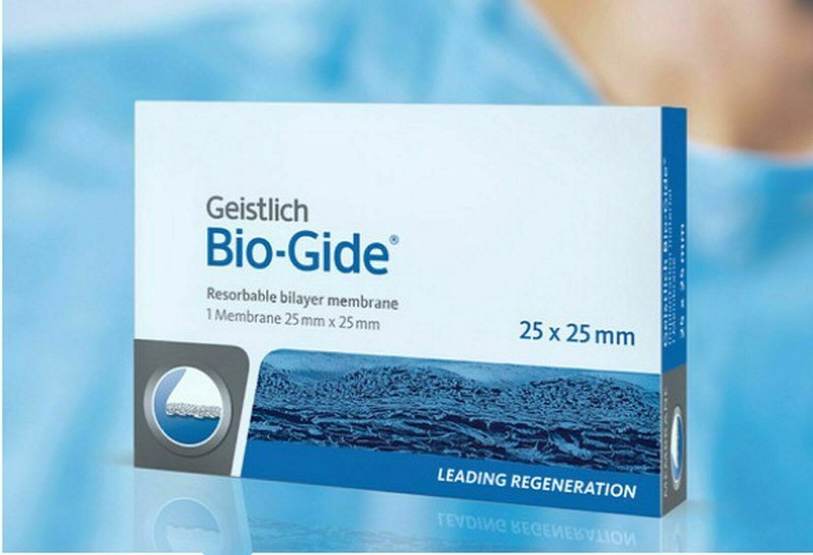 Dental Geistlich Bio – Gide Resorbable Bilayer Membrane 25 X 25 mm (Fast Ship).