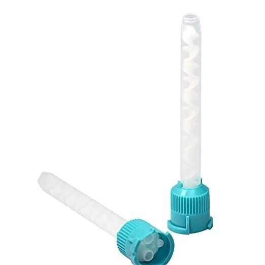 50 Pcs/Bag Dental Disposable Mixing Tips Teal For Heavy Body Impression Material