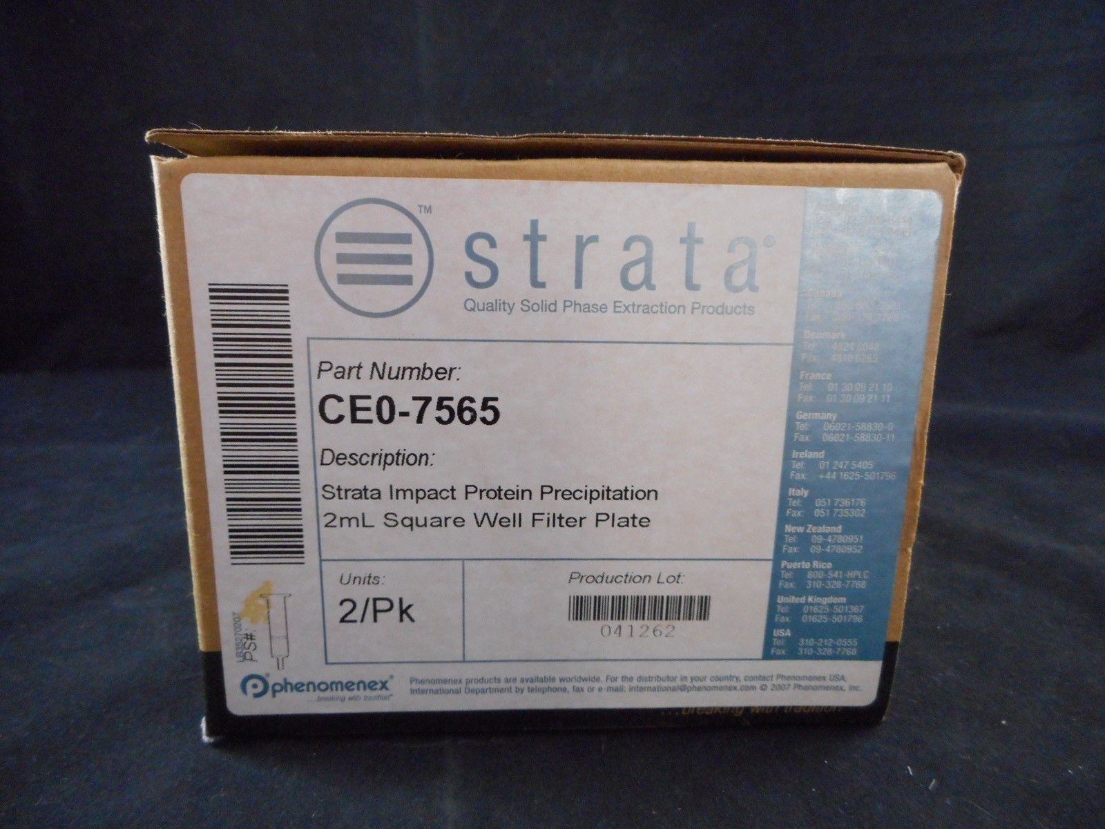STRATA Impact Protein Precipitation 2mL Square Well Filter Plate 2/Pack CE0-7565