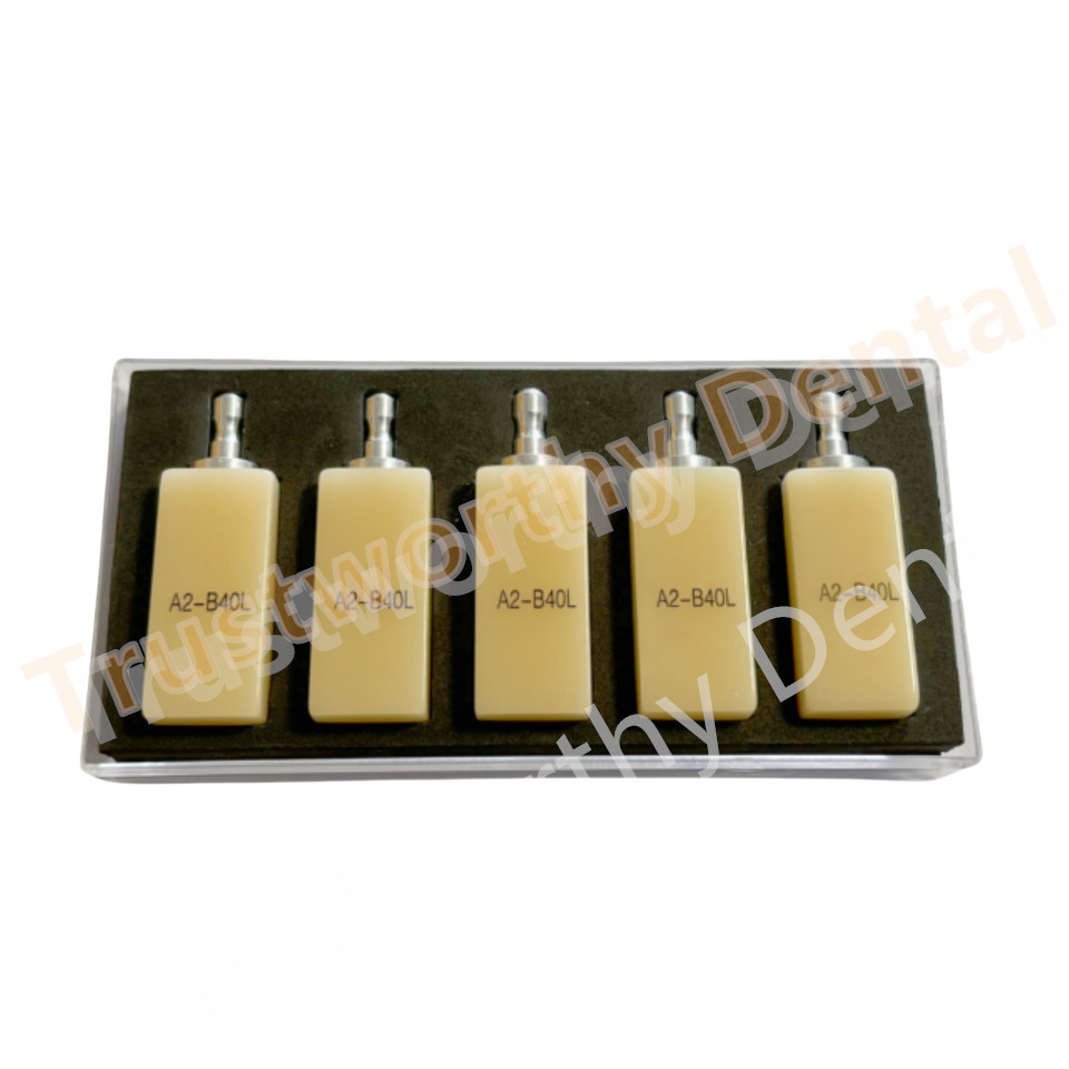 Dental B40L PMMA Blocks Disk Block Cerec Bleached Blocks A1 A2 A3 BL1 Bridge