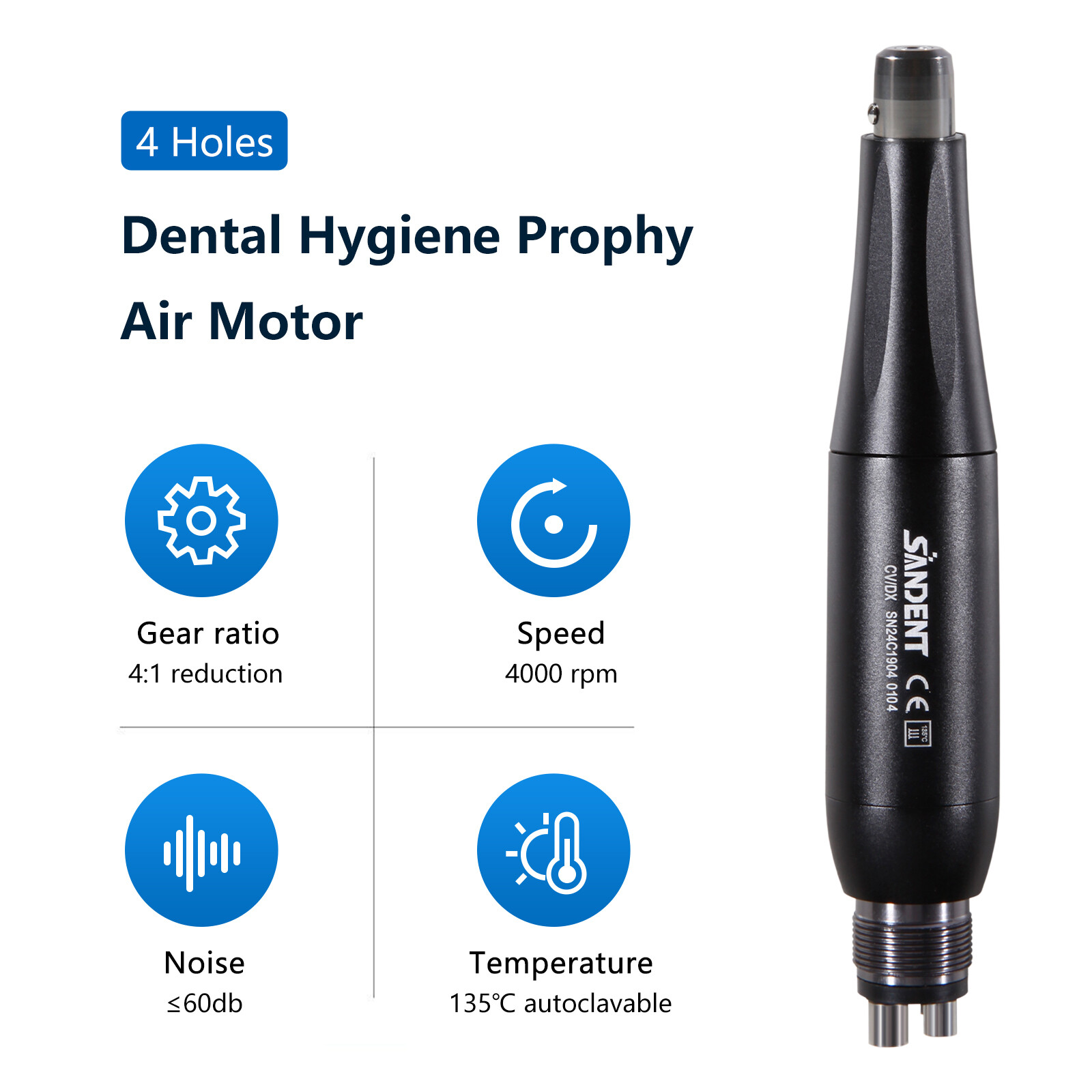 Dental Hygiene Prophy Handpiece slow Low Speed Handpiece Kit 2Hole 4Hole