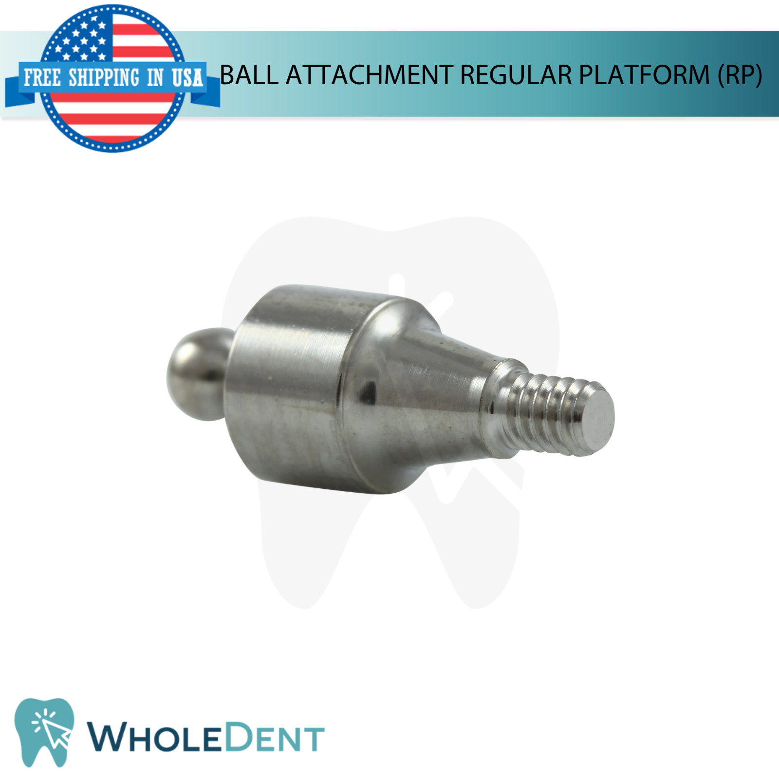 Straight Ball Attachment Regular Platform Ø3.8mm Conical Hex 2.65mm System