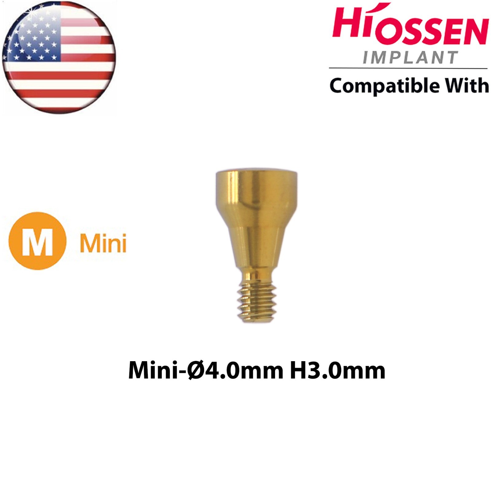 US Dental Mini Healing Cap Abutments Cover Screw Fits Hiossen Osstem ET Platform
