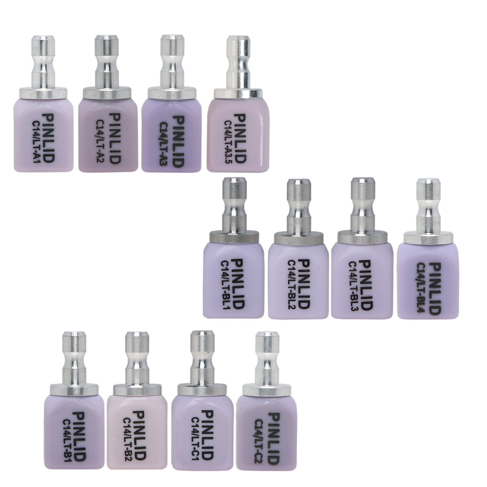 5Pcs US C14 HT/LT E.MAX CAD-CAM CEREC Lithium Disilicate Glass ceramic Blocks