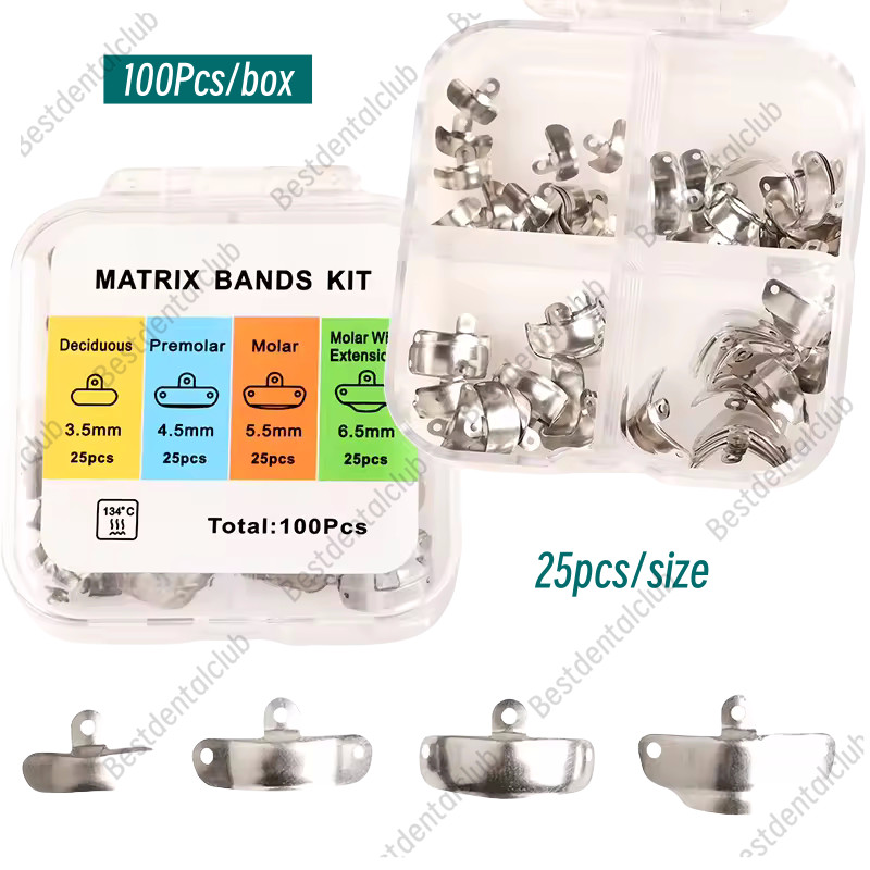 Dental Matrix Bands Palodent V3 Style Sectional Contoured Matrices 50PCS