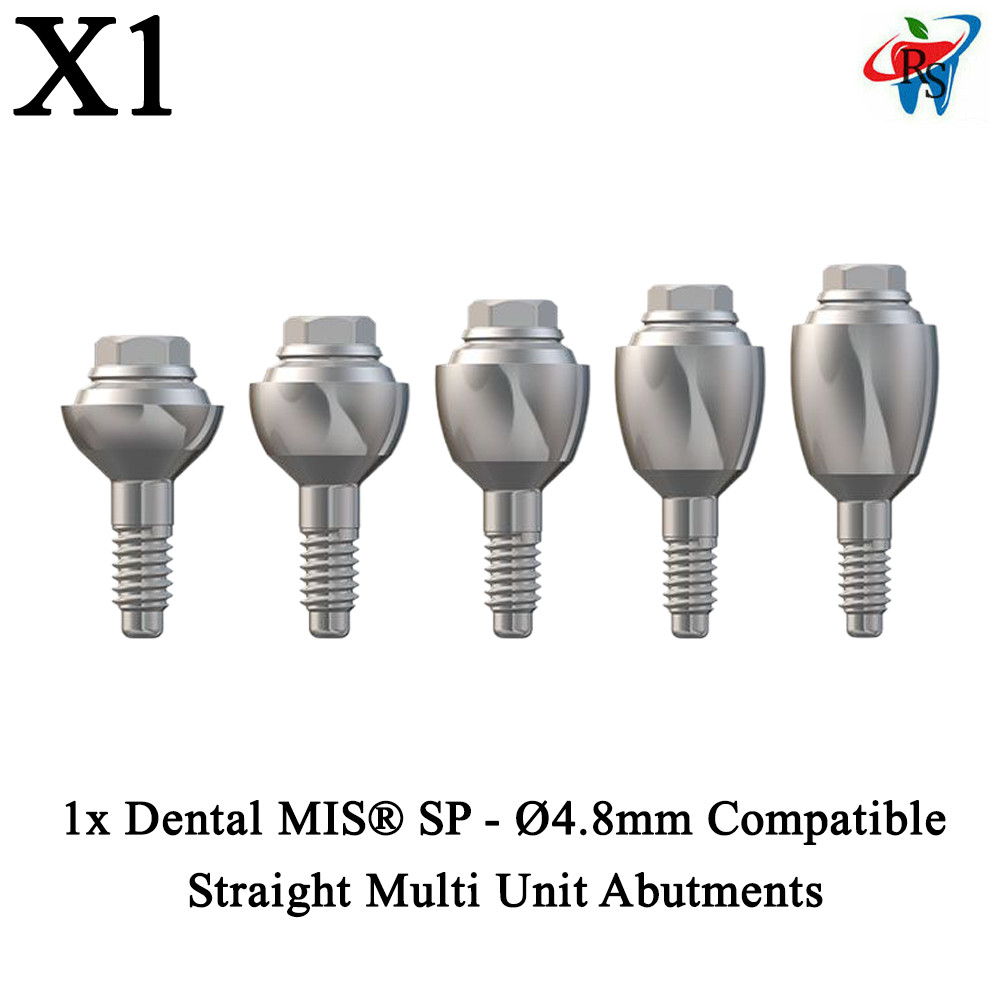 1x Dental MIS® Seven SP – Ø4.8mm Compatible Straight Multi Unit Abutments