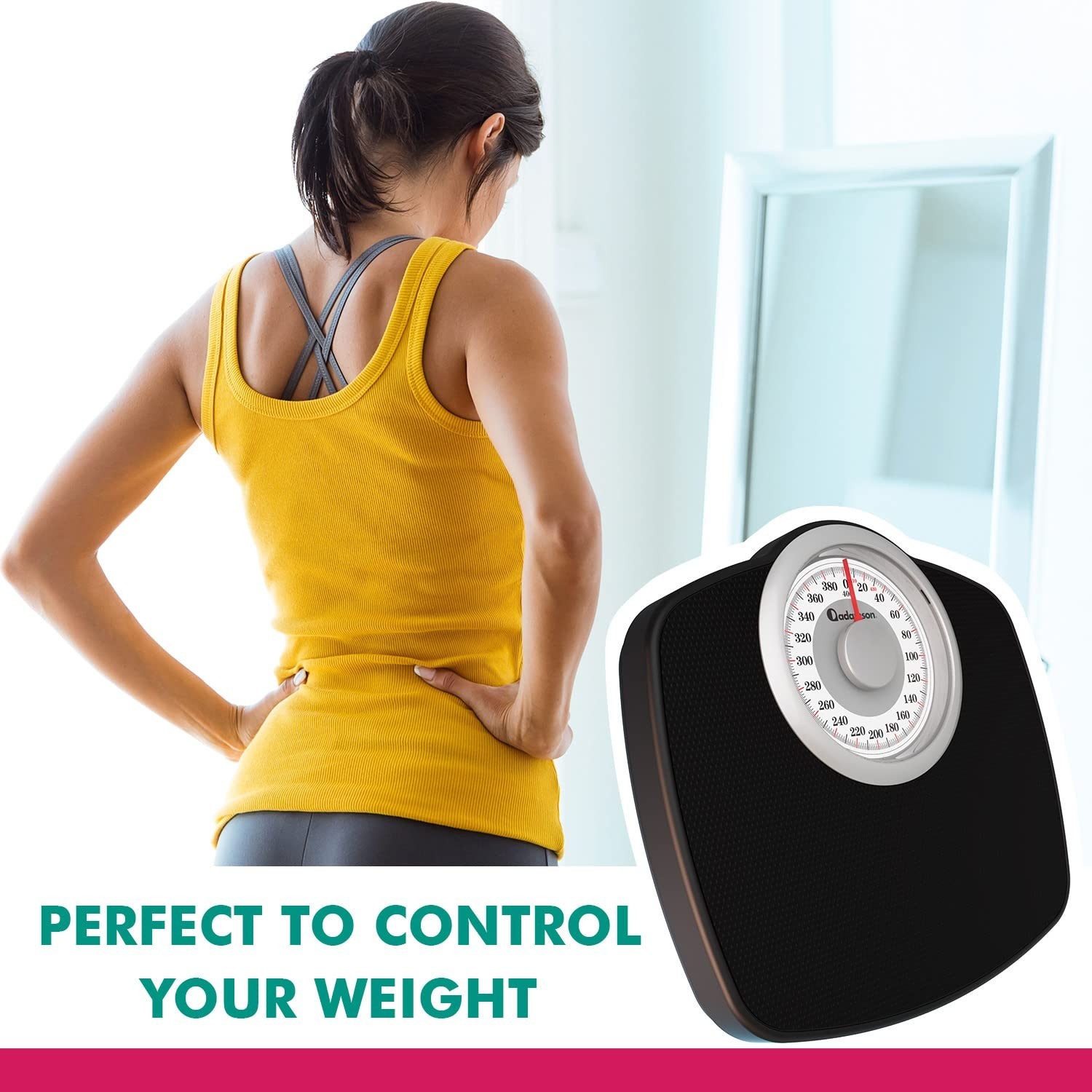 Adamson A25W Medical-Grade Scales for Body Weight-Up to 400 LB-2024-Anti-Skid