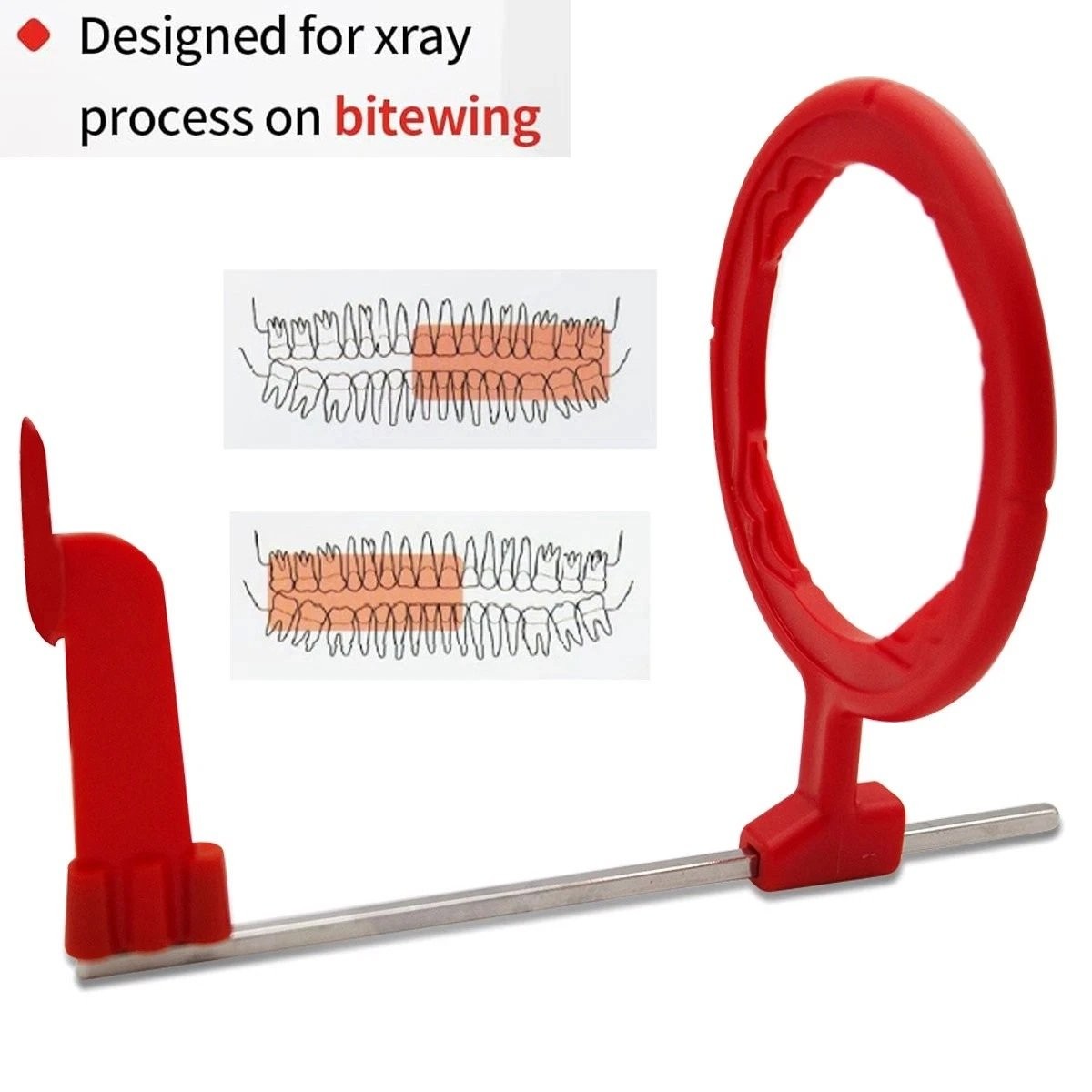 100Pcs Dental Sensor Holders Disposable Adhesive Holders Red/Blue/Yellow