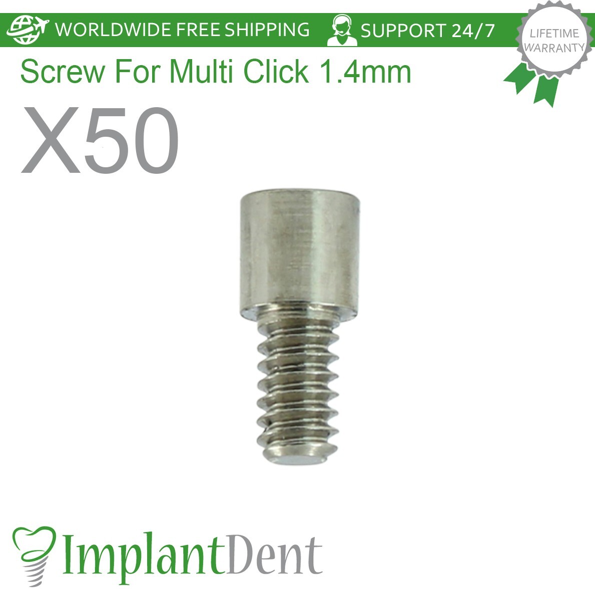 X50 Titanium Fixation Screw For Multi Unit 1.4mm With Length of 4.0mm