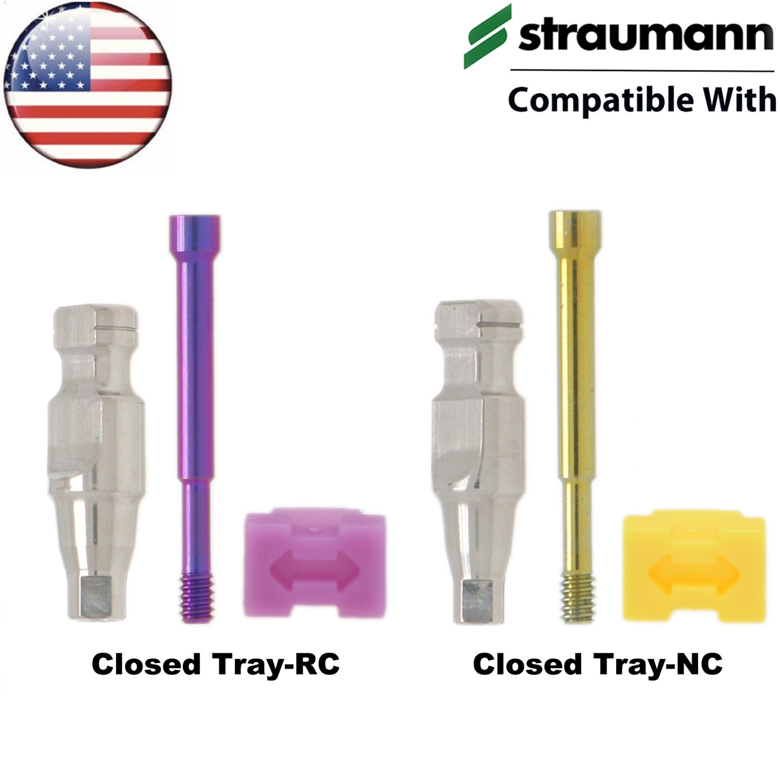 US Impression Coping Transfer For Straumann ITI Implant Open Closed Tray NC RC