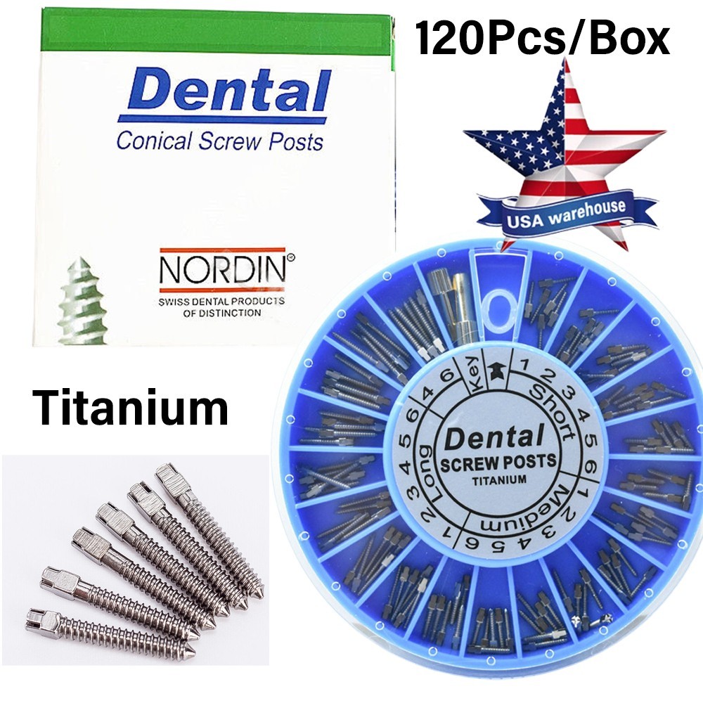 Dental Screw Post Titanium Plated Screw Post TITANIUM Posts Dentistry Tools