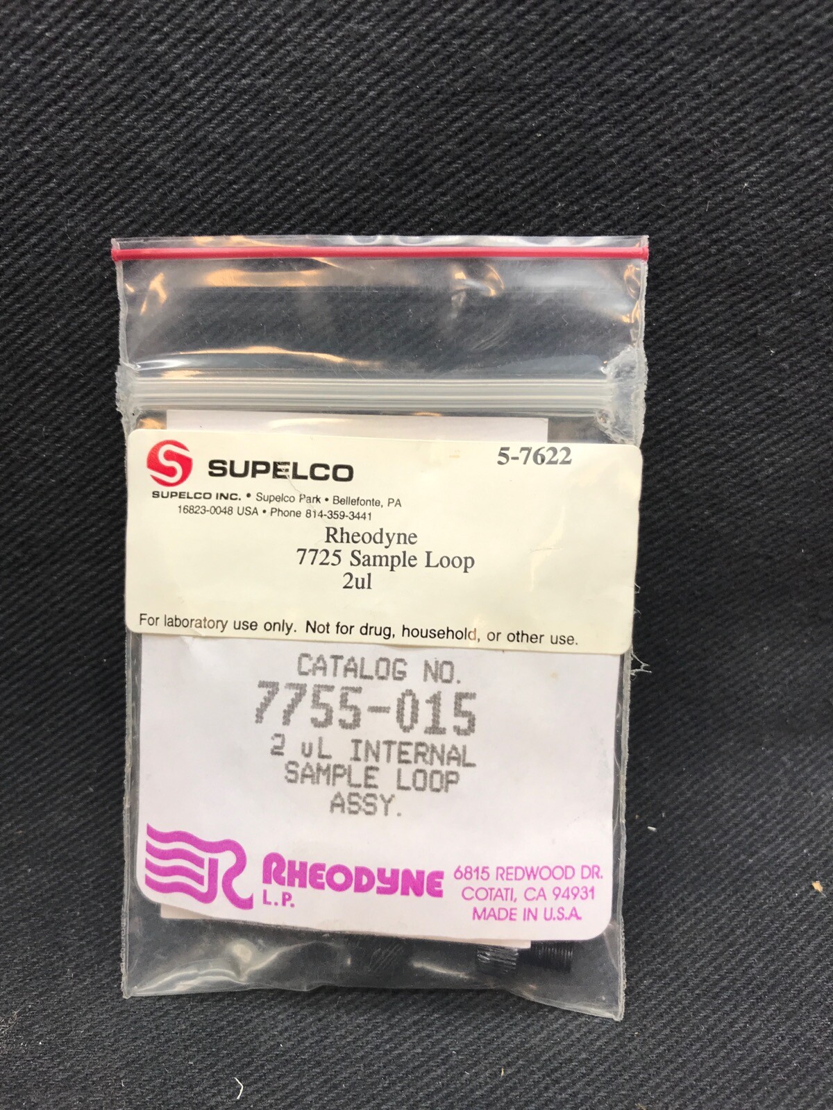 RHEODYNE 2uL PEEK Internal Sample Loop Assembly for 7725i/9725i 7755-015