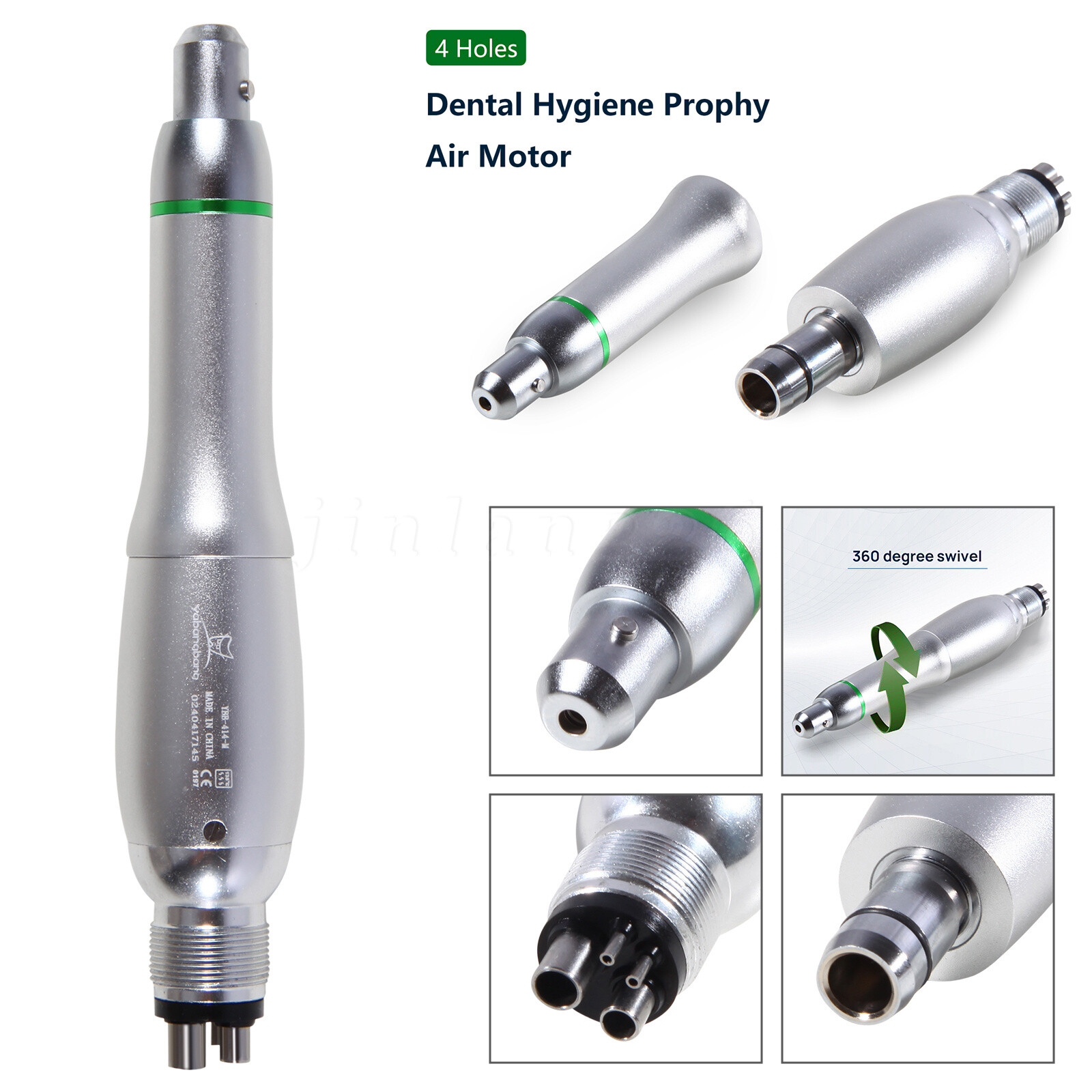 Dental 4:1 Hygiene Prophy Handpiece 360° Swivel /Air Perio Scaler handpiece 2/4H
