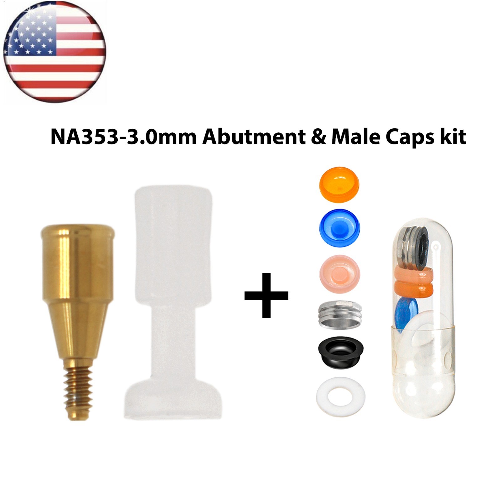 US Dental Locator Abutment NP 1-5mm GH Fit Nobel Biocare Active Male Cap Inserts