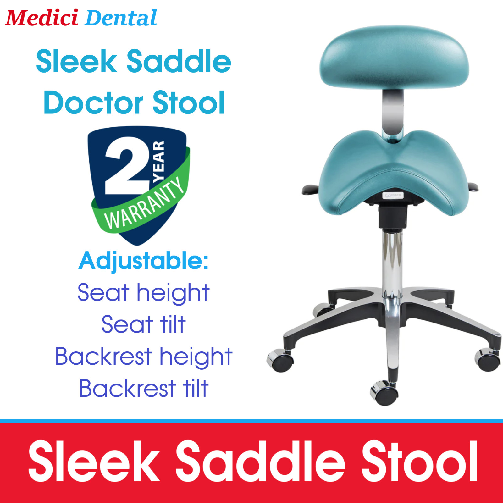 Dental Doctor Stool Rimostool Sleek Saddle Doctor Stool, Premium Quality! USA