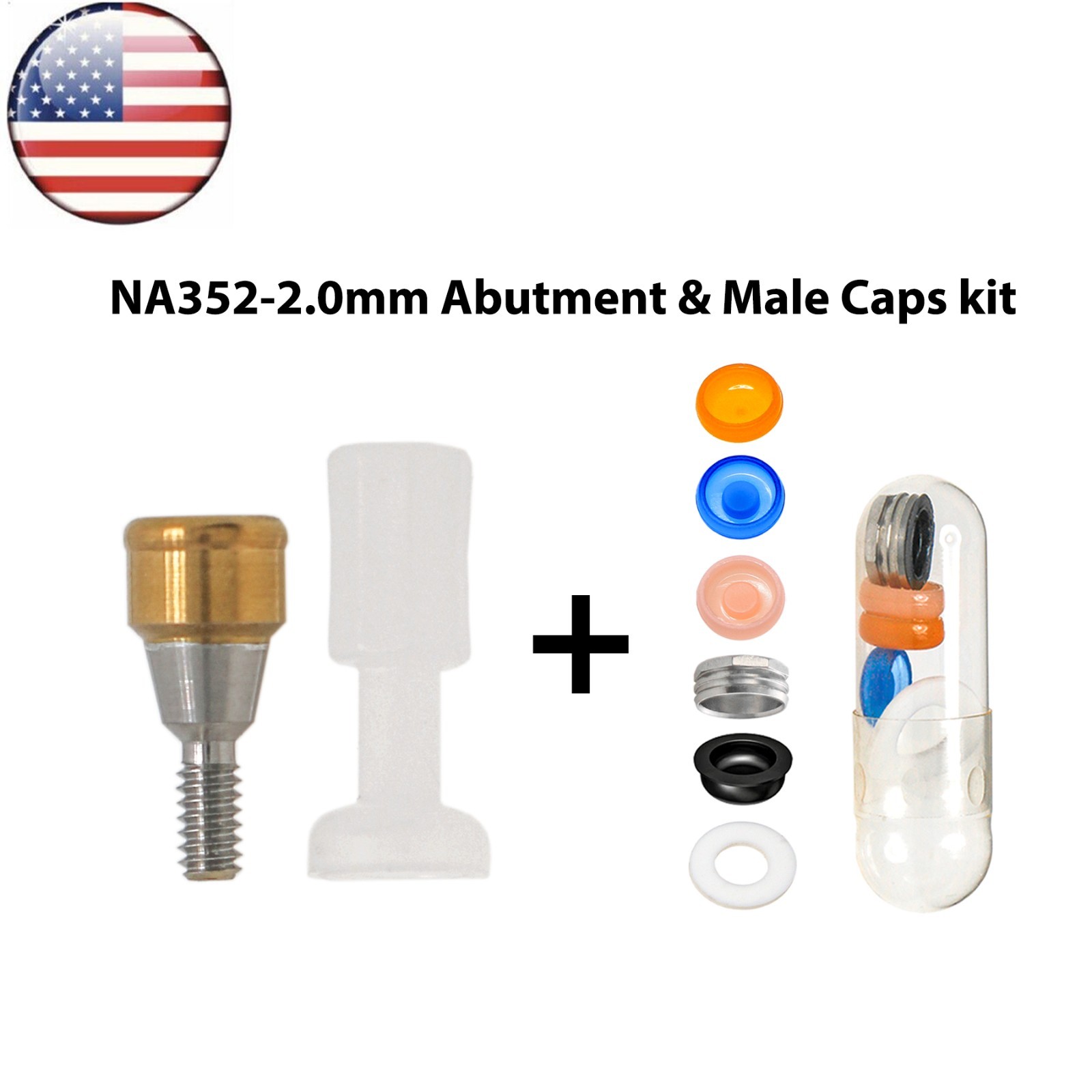 US Dental Locator Abutment NP 1-5mm GH Fit Nobel Biocare Active Male Cap Inserts