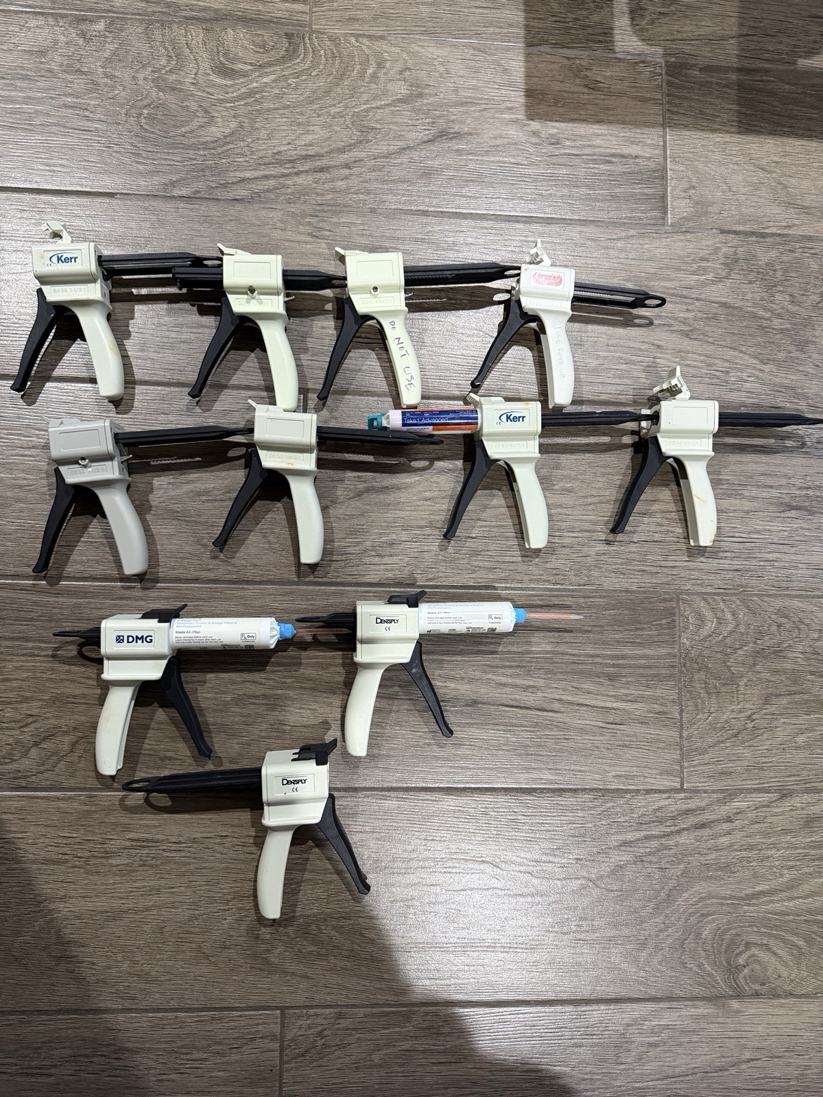 Lot of 11 Dentsply Kerr Automix Dispensing Guns – Mixed Ratios