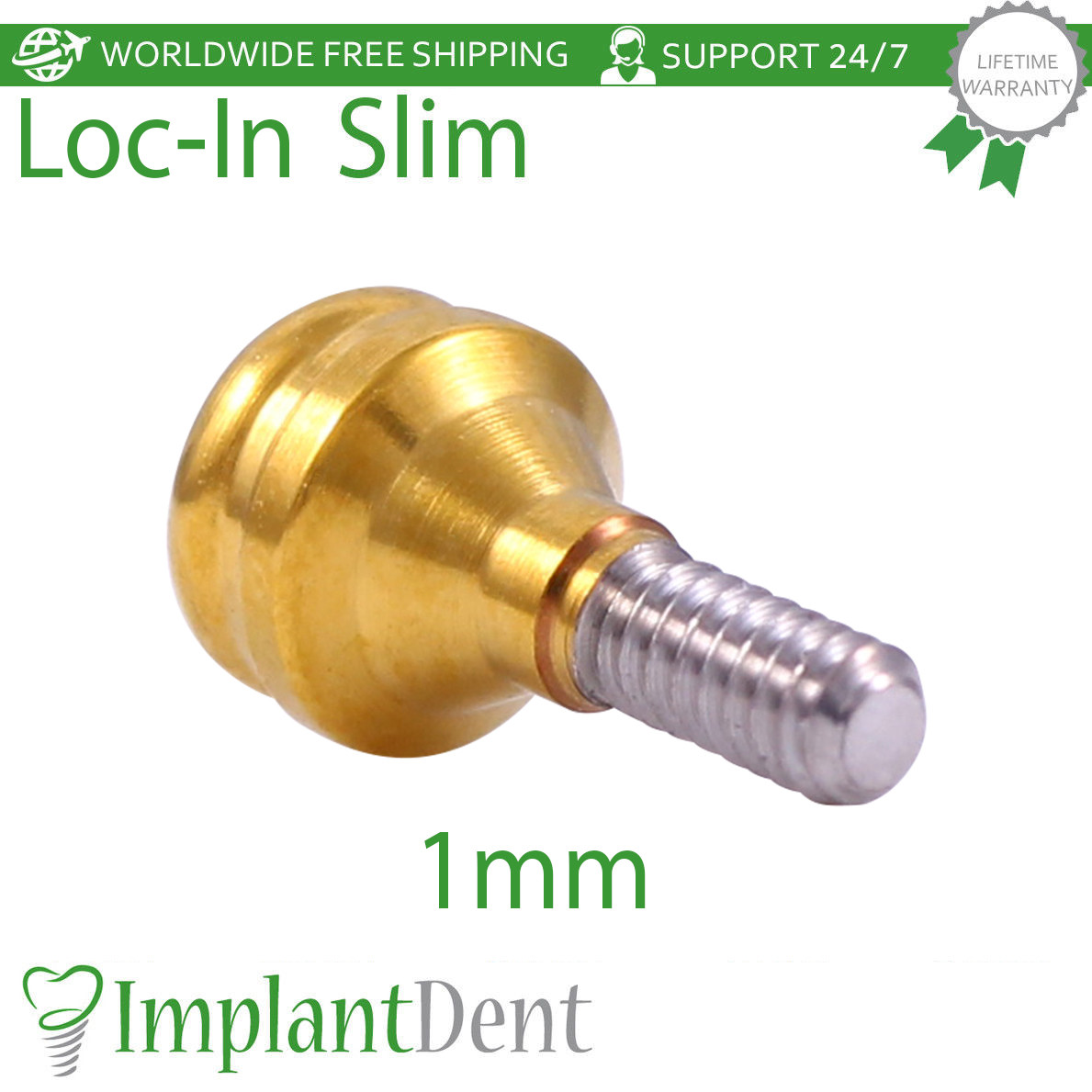Slim Platform Lokator Attachment Silicone Caps Kit Dental Fixture Int Hex Lab