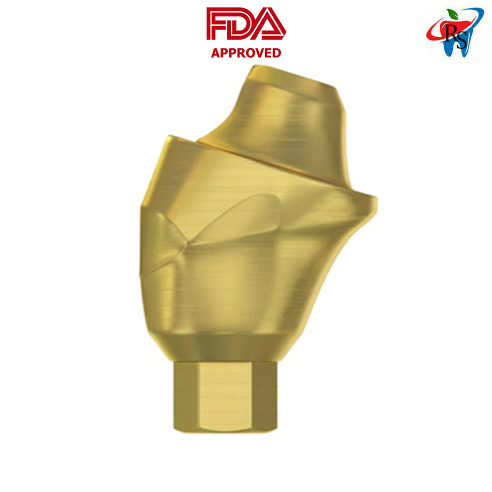 1x Set Dental Angulated 17° Multi-Unit 1.6 RP Int Hex 2.42mm + Titanium Sleeve