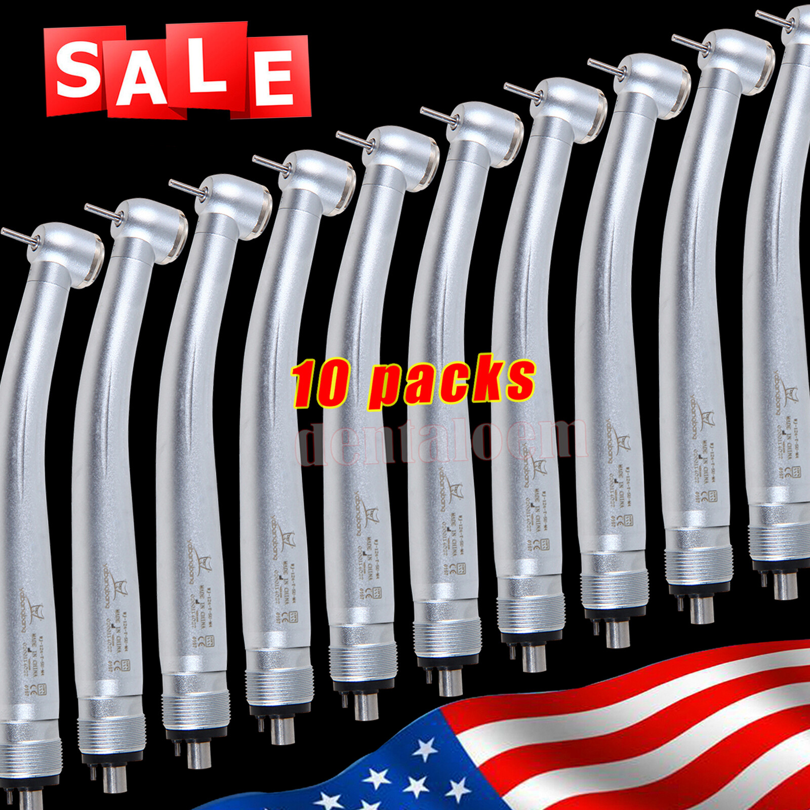10*NSK PANA MAX Style Dental High Speed Handpiece Push Button 4Hole Turbine JL