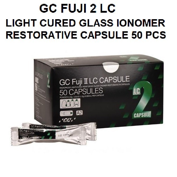 Dental GC FUJI 2 LC Radiopaque LC Reinforced GIC Restorative 50 Capsules Pack A2