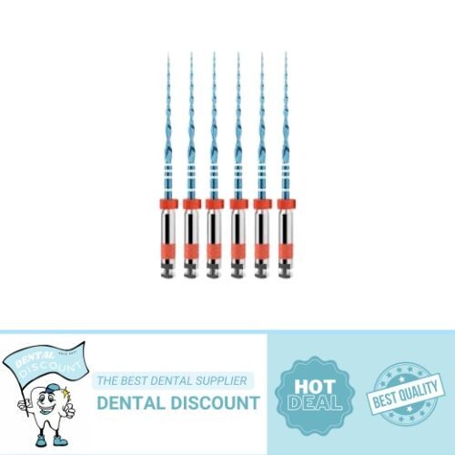 Dental Blue almost like(Reciproc)Endo NiTi Root Canal Files Rotary 25mm R25 6pcs