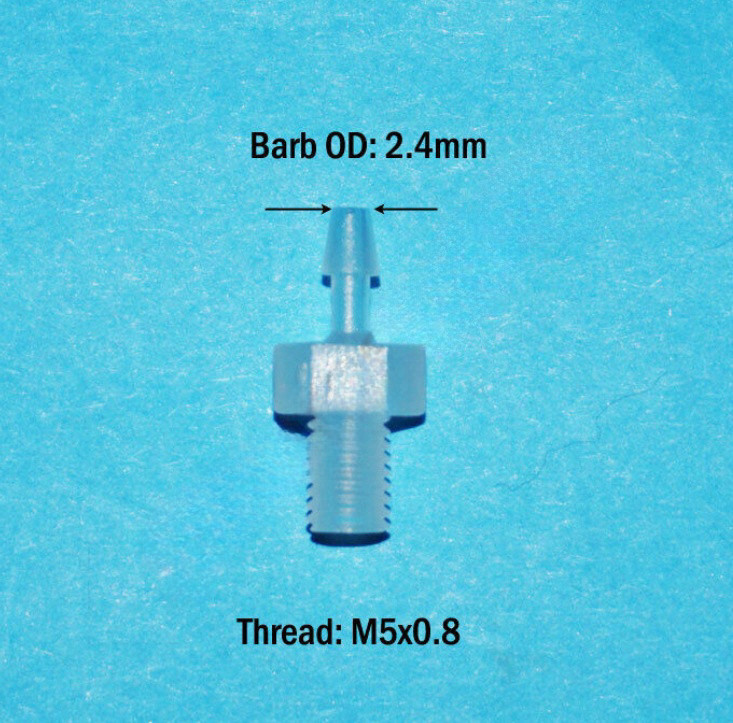 Inch In Plastic Metric Male Thread to Hose Barb Fitting Connector Tube Adapter