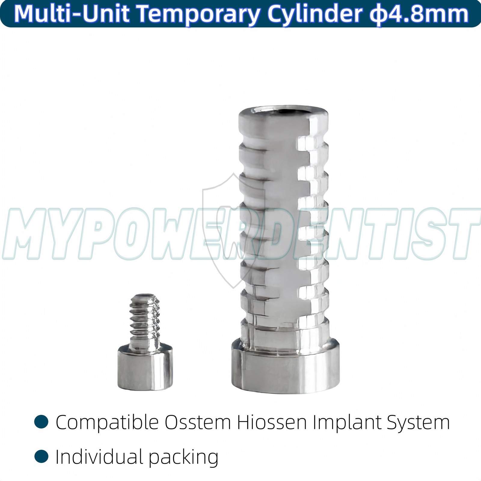 Titanium Temporary Cylinder Ti MU Sleeve Multi Unit φ4.8mm Abutment Fit With Oss