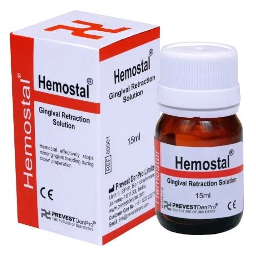 Dental HEMOSTAL Liquid 15ml Pack for Gingival Retraction Solutions