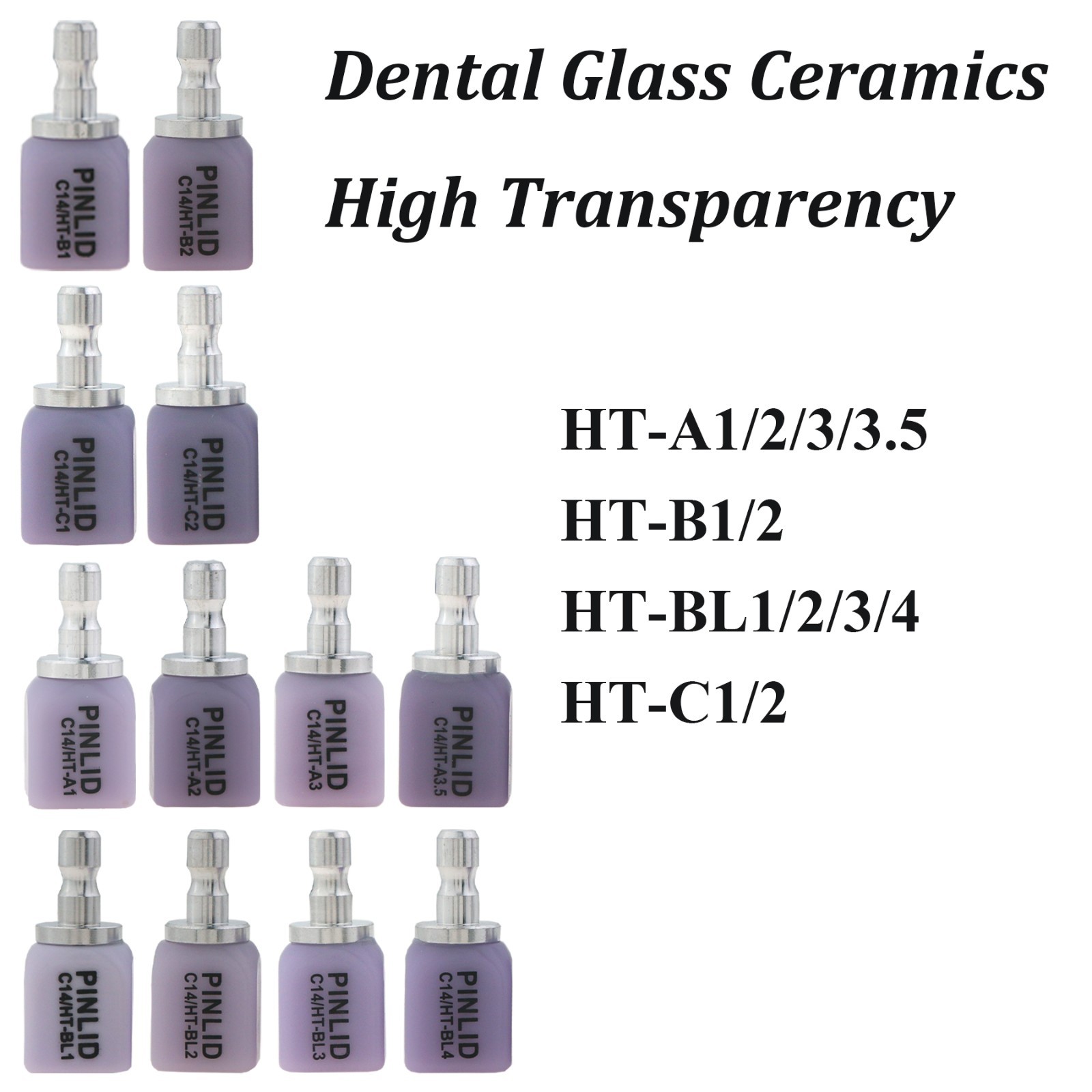 US Dental Lithium Disilicate Glass-Ceramics Blocks Emax Chairside CAD/CAM CEREC
